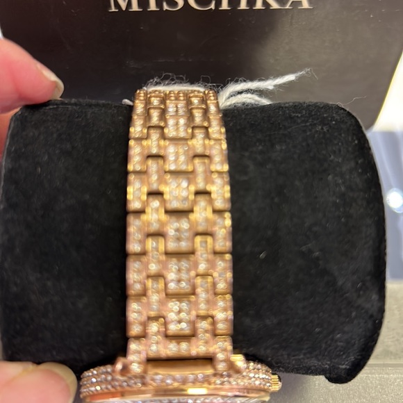 BADGLEY MISCHKA rose gold with Swarovski crystal watch - Picture 6 of 9